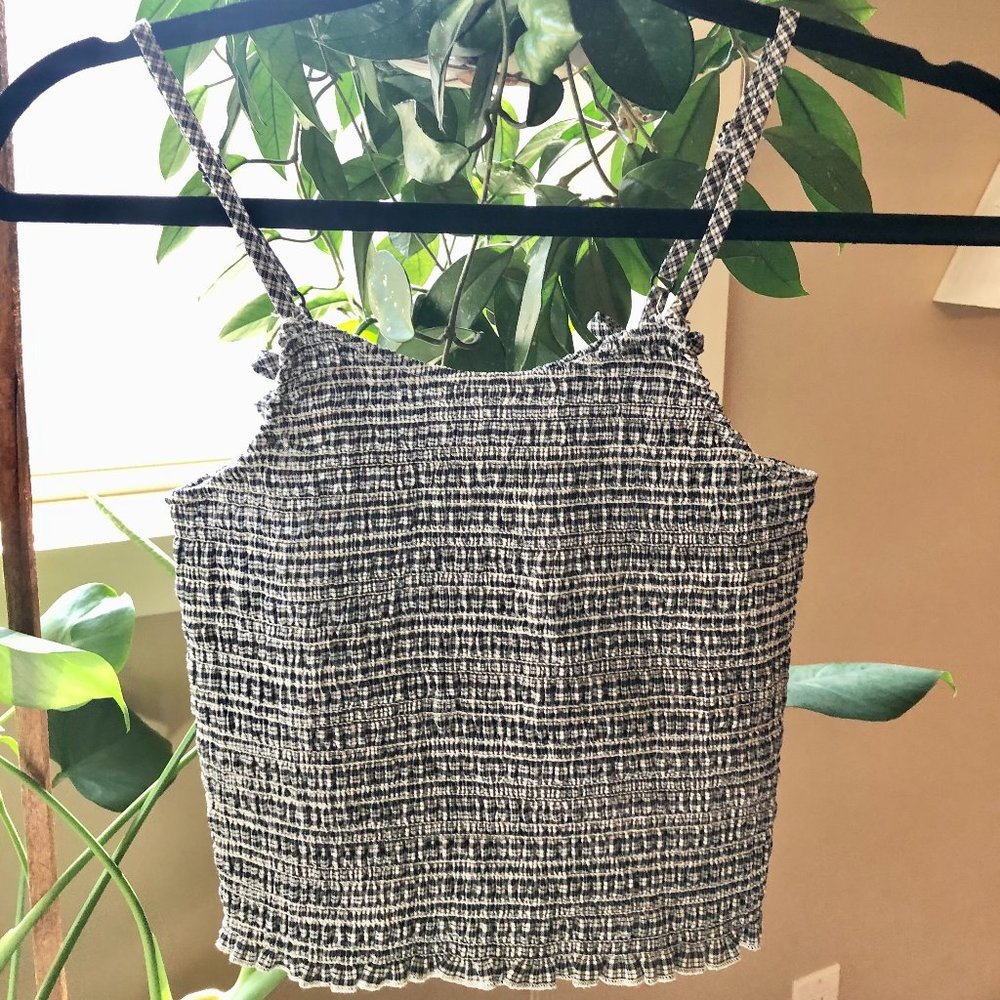 Black and White Stretchy John Galt Brandy Melville Tank